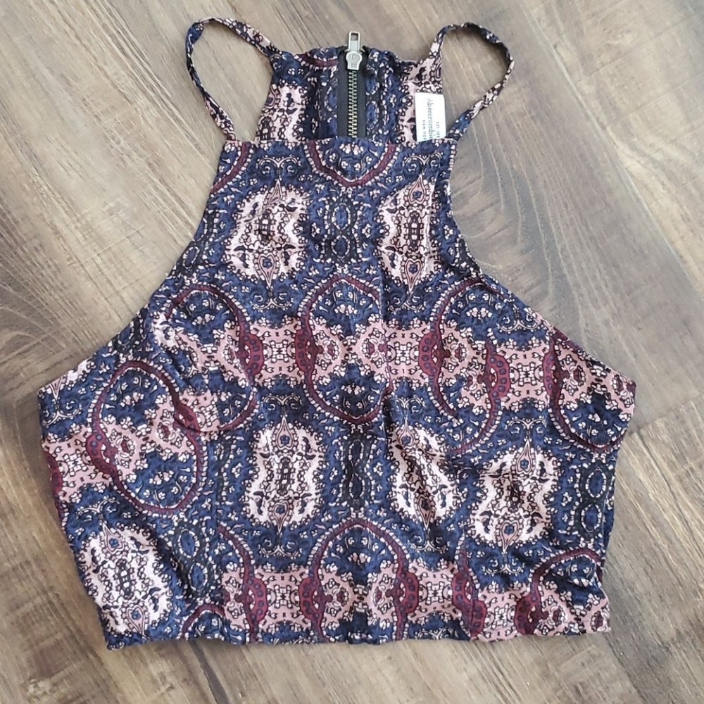 Abercrombie Paisley Crop Tank